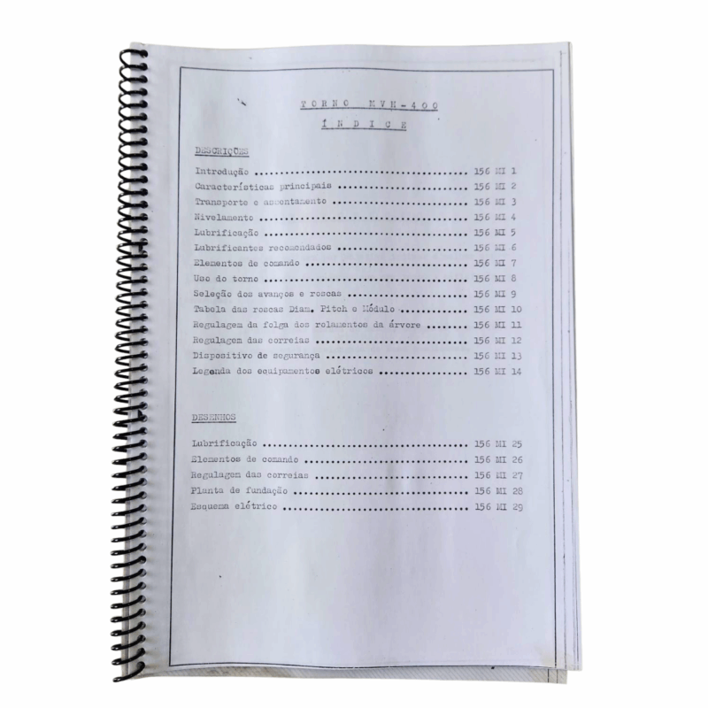 Manual De Instruções Do Torno Romi MVH-400 - Image 3