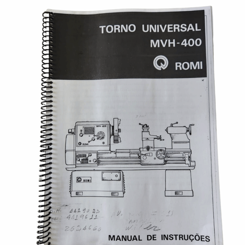 Manual De Instruções Do Torno Romi MVH-400 - Image 4