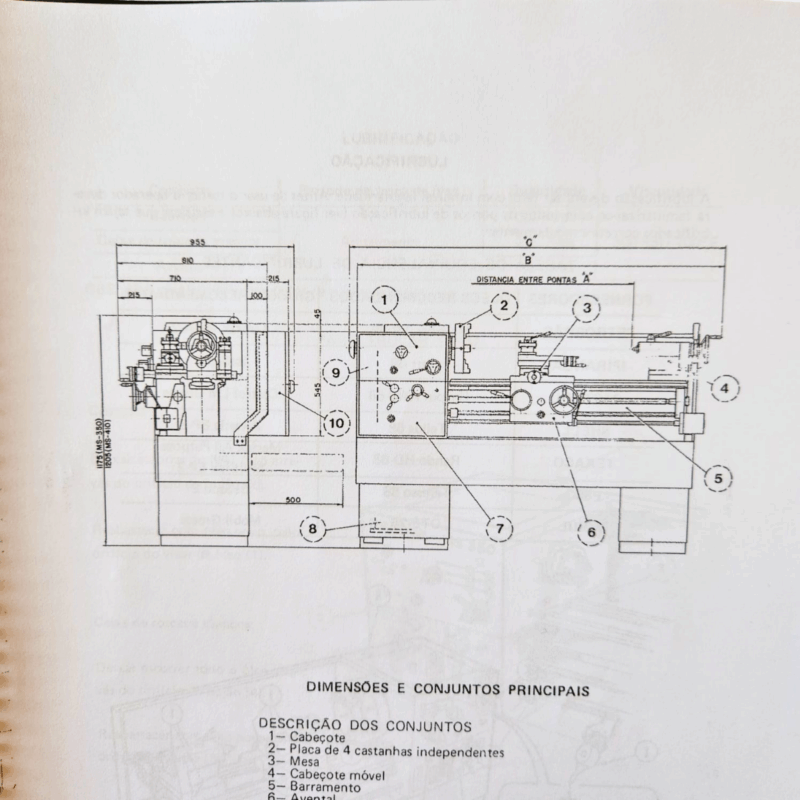 Manual de Instruções e Peças do Torno Nardini Mascote MS-350/MS-410 - Image 5
