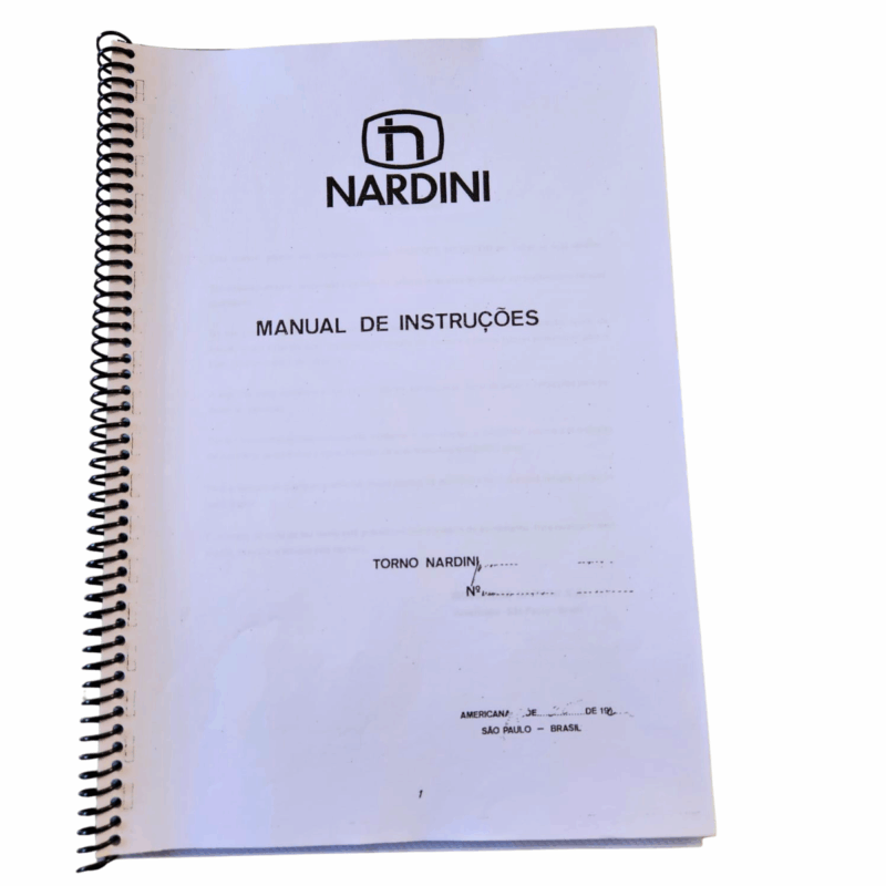 Manual de Instruções e Peças do Torno Nardini Mascote MS-350/MS-410 - Image 3