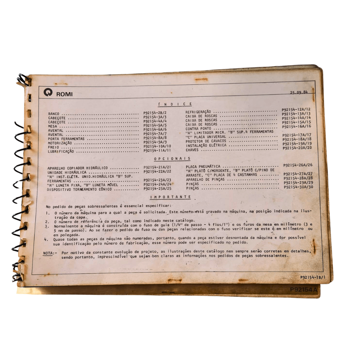 Catálogo de Peças do Torno Romi HBX-360-BC - Image 2