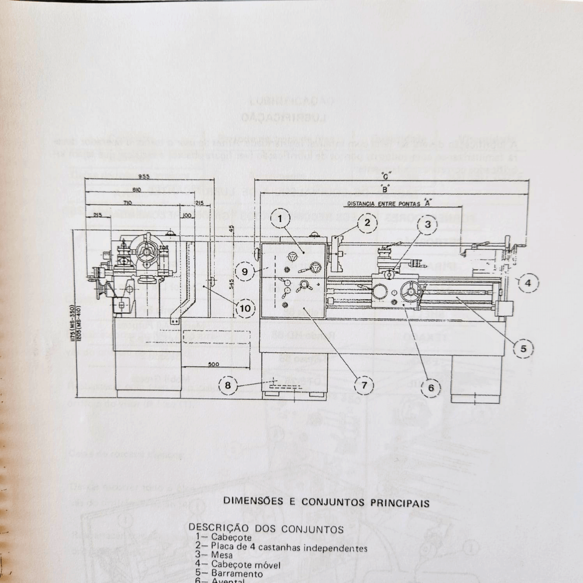 Manual Instruções/Peças Torno Nardini Mascote MS-350, MS-410 - Image 4