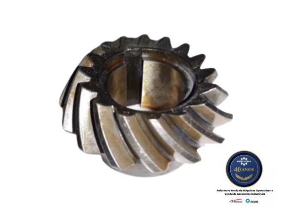 Conjunto de Engrenagem Cônica Helicoidal P21690+P21689 - Cabeçote Vertical Fresadora Romi U30 - Image 5