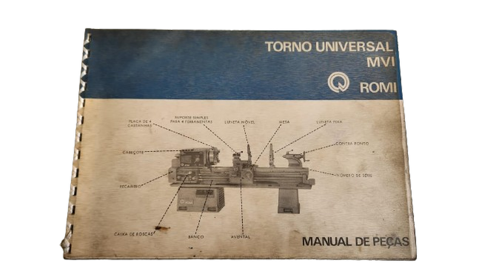 Catálogo de Peças do Torno Universal Romi MVI